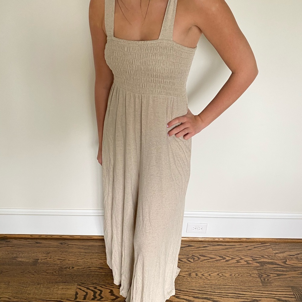 Free People Beach Smocked Jumpsuit